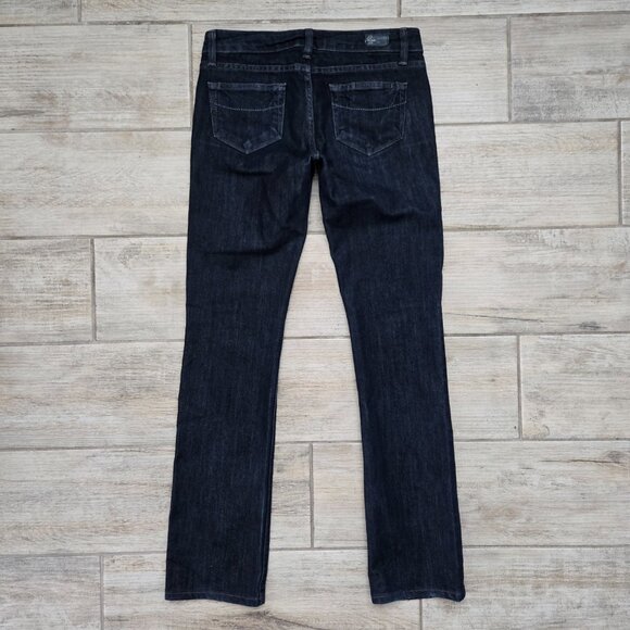 Paige Benedict + Canyon Straight Leg Low Rise Jeans Women's Raw Denim Western 26 - Picture 2 of 10